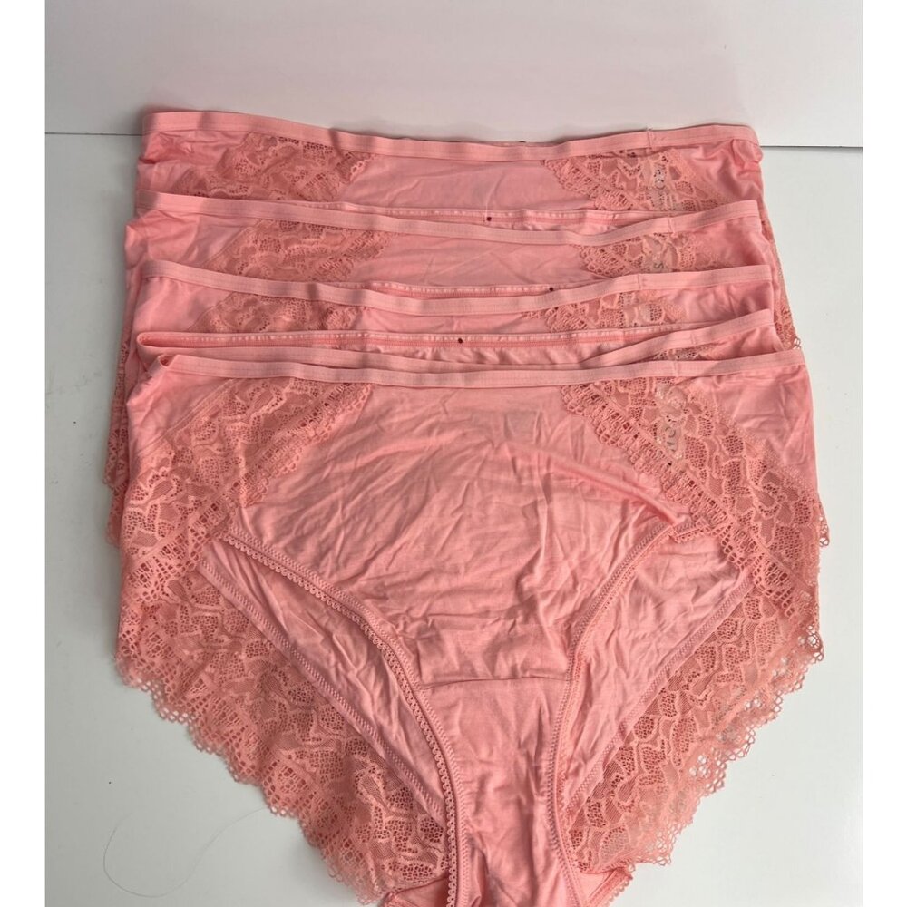 Soma Embraceable Lace‎ High Leg Briefs Panties Size XXL Pink  Peach NWT